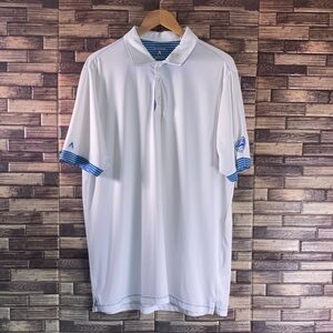 Mens White Large Antigua Golf Polo W/Wertherington Golf Course